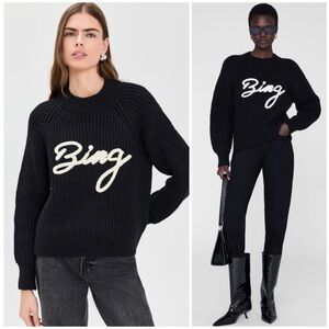 NWOT ANINE BING Bing Kendrick Black Sweater SZ XS